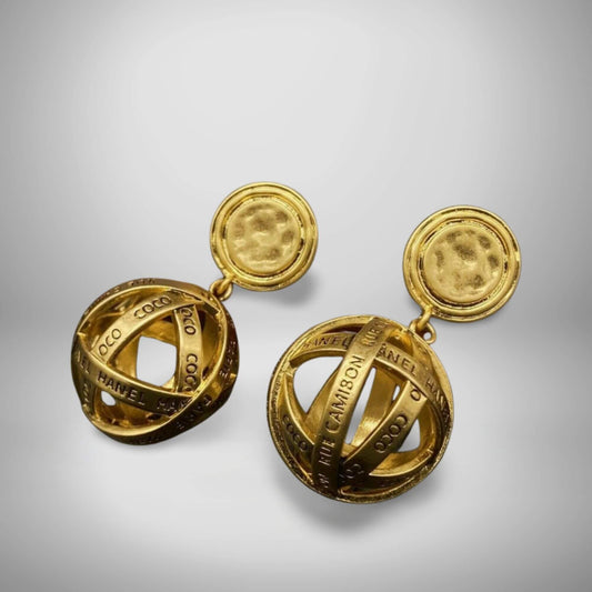 Hollow ball earrings-E415