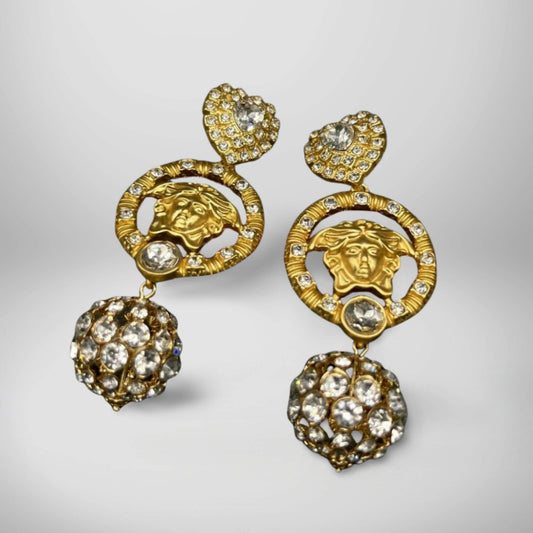 Medusa head earrings