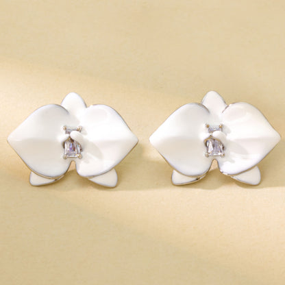 Orchid earrings
