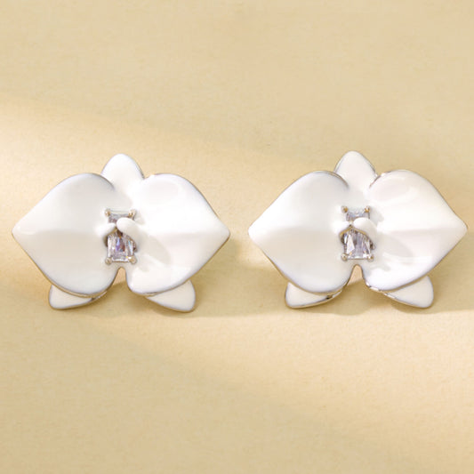 Orchid earrings