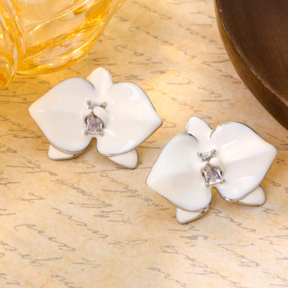 Orchid earrings