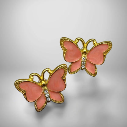 Pink Butterfly Earrings