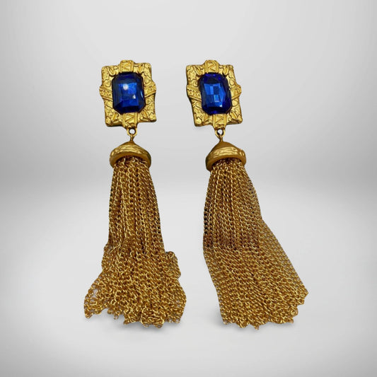 Tassel chain earrings