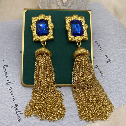 Tassel chain earrings-E071