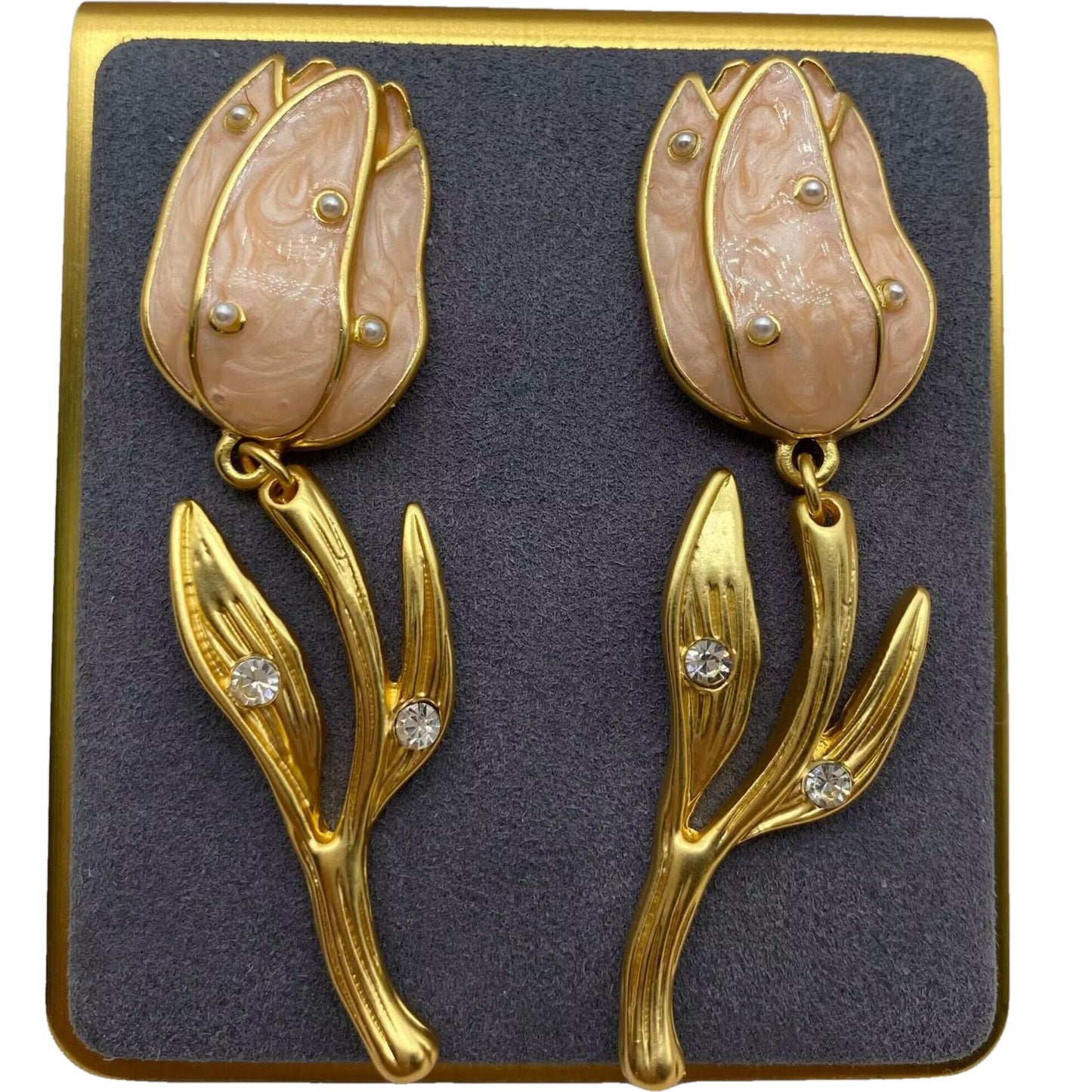 Tulip flower earrings