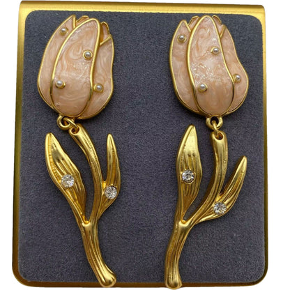 Tulip flower earrings