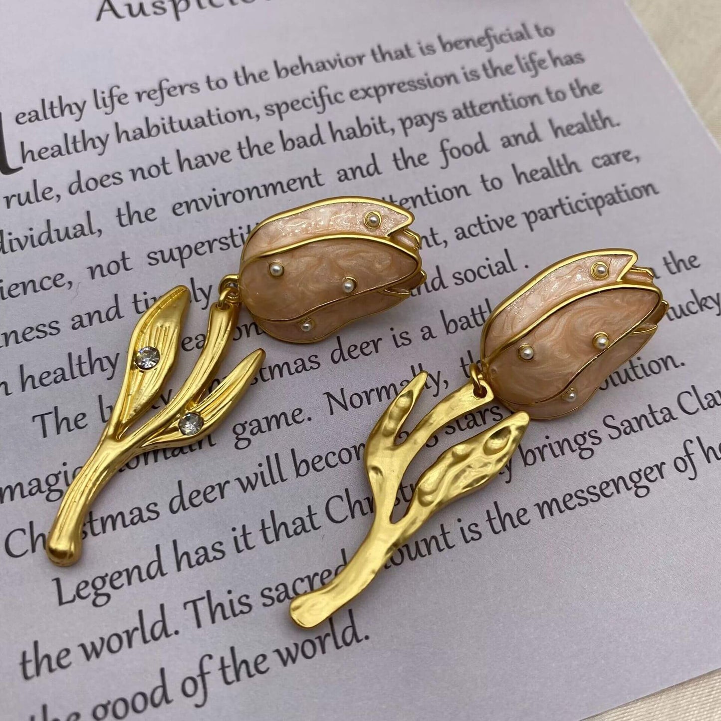 Tulip flower earrings