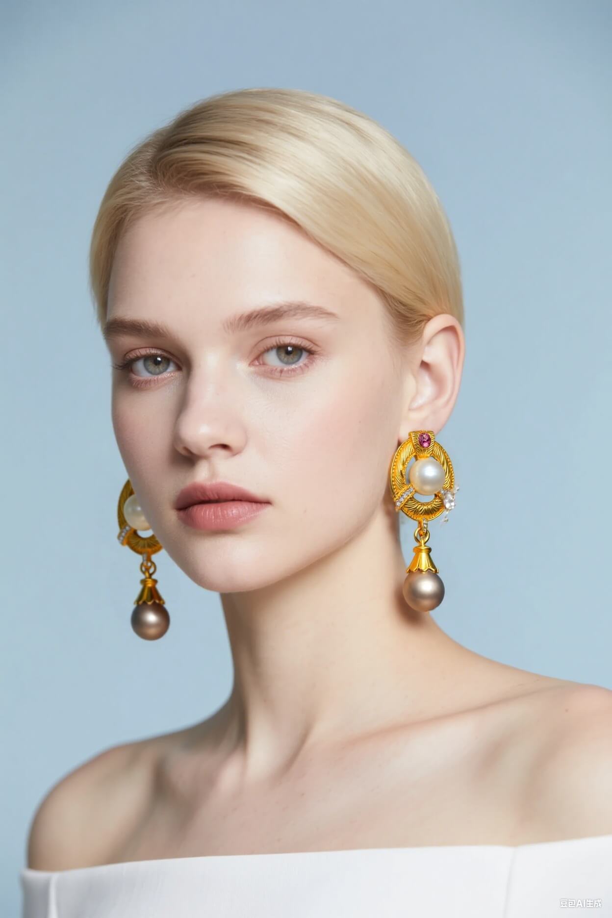 Two Pearl Earrings