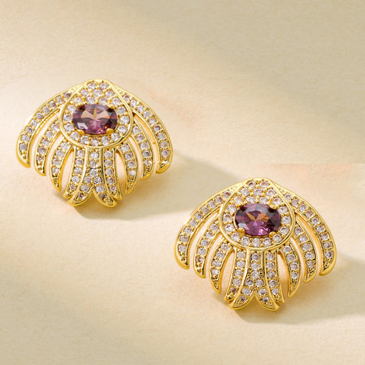 Zirconia Geometric Earrings