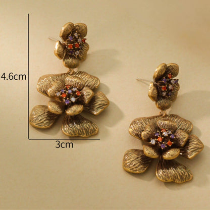 Zirconia flower earrings