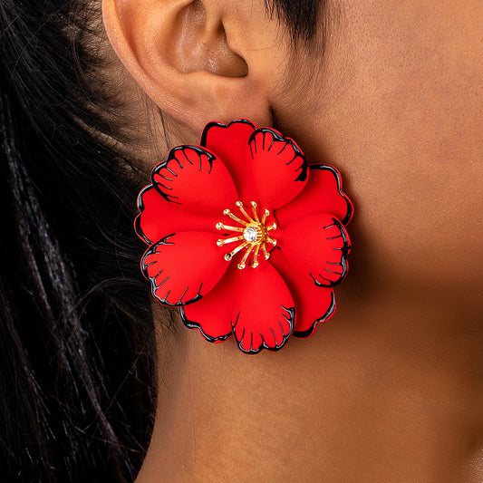 Bold Floral Statement Earrings: Bright & Beautiful!