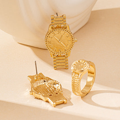 Chic Watch-Inspired Jewelry Set: Timeless Elegance!