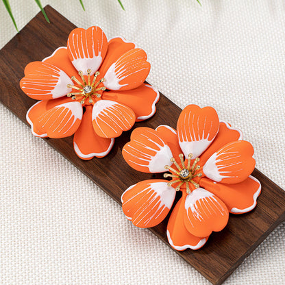 Bold Floral Statement Earrings: Bright & Beautiful!