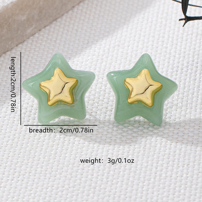 Playful Star Stud Earrings: Colorful Charm for Every Occasion!